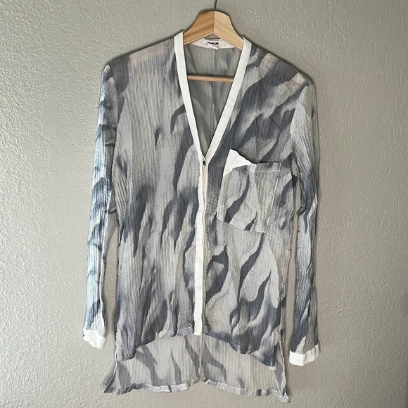 Helmut Lang Silk Printed Blouse - Picture 3 of 5